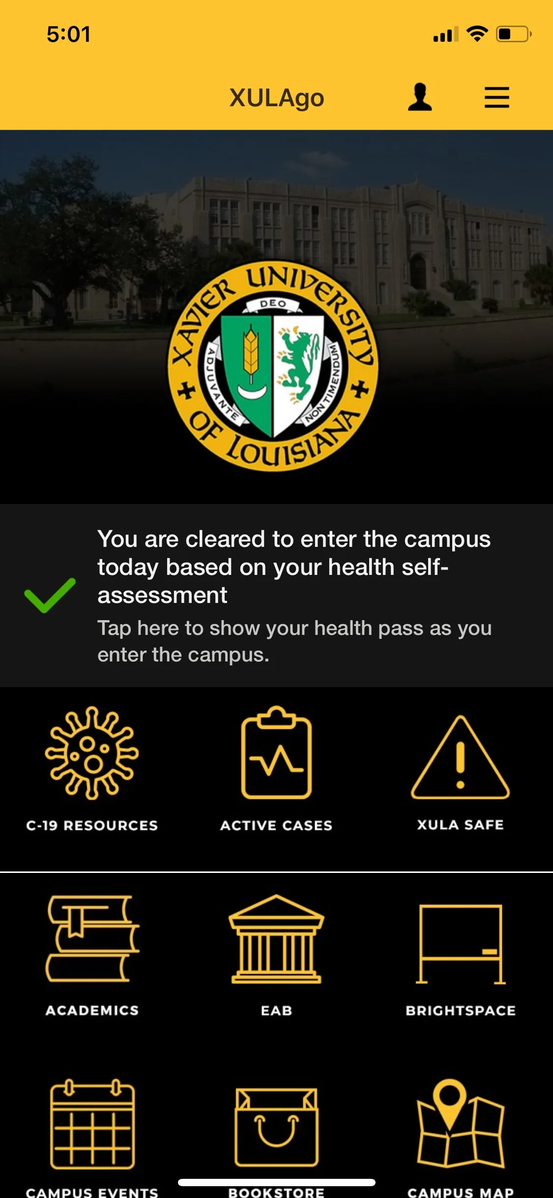 XULA COVID Health Assessment App