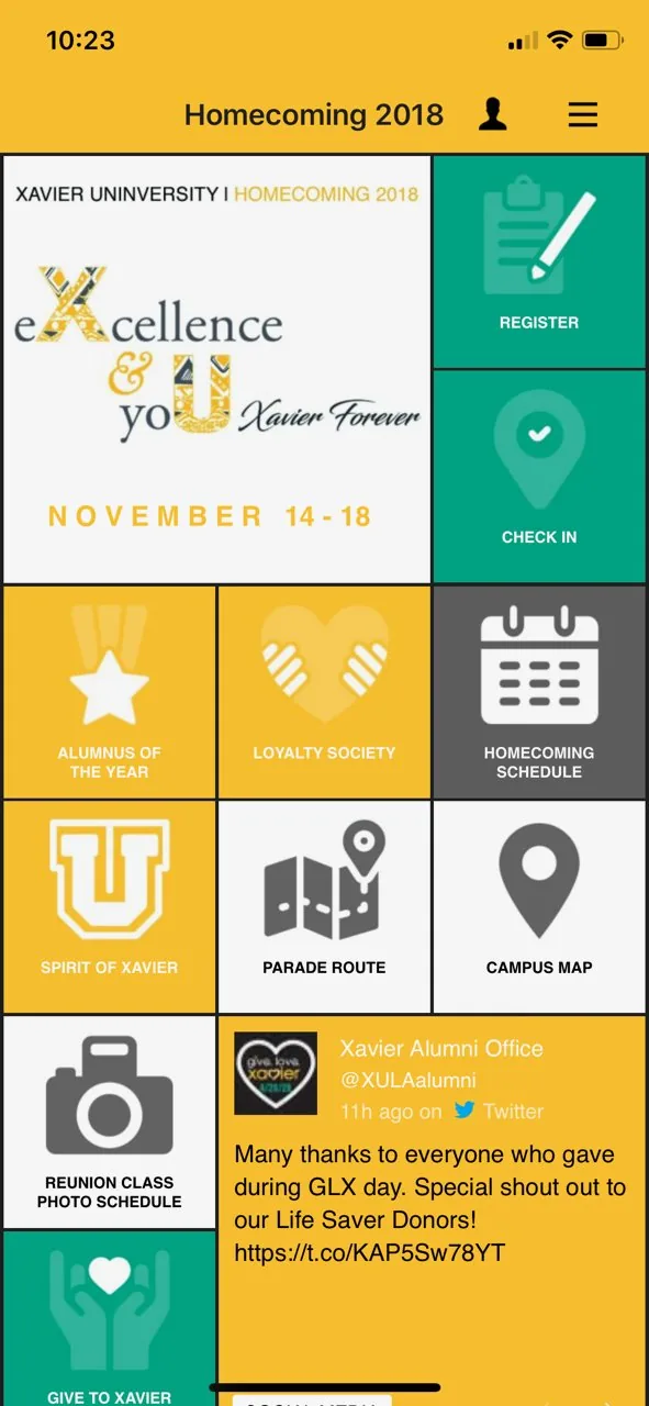 XULA Homecoming App